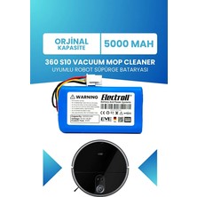 Electroll 360 S10 Vacuum Mop Cleaner Uyumlu Batarya 5000MAH Robot Süpürge Bataryası