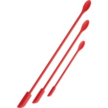 Özbience Renkli 3 Parça Silikon Kavanoz Sıyırıcı Seti, Yanmaz ve Güvenli Kullanım