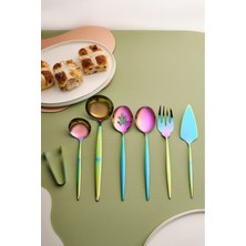 Özbience Renkli 7 Parça Servis Seti, Şık ve Kullanışlı Ev Gereçleri