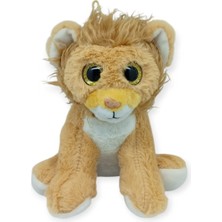 Değirmen Grup Peluş Cam Gözlü Hayvanlar 25 cm - Aslan (Lisinya)