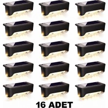 Eser Ticarett Güneş Enerjili LED Köşebent Aydınlatma 16’lı Set | Gün Işığı Renk | Solar Duvar Köşe Lambası | Profesyonel Dış Mekan LED