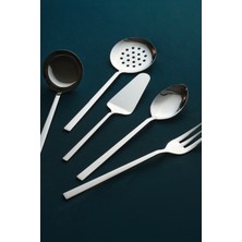 Özbience Şık 5 Parça Çelik Servis Seti, Modern ve Dayanıklı Tasarım