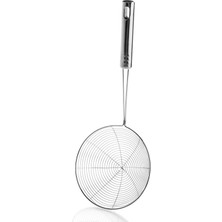 Özbience Paslanmaz Çelik Lüx Yağ Kevgiri Jumbo Boy 15 Cm, Dayanıklı ve Şık Tasarım