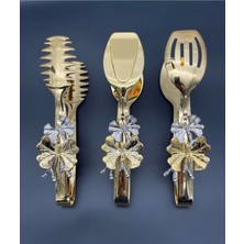 Özbience Fiyakalı Kelebekli Gold Maşa, Sunum ve Servis Için Şık Set