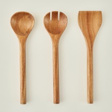 Özbience Doğal Akasya 3'lü Servis Seti, Şık ve Zarif Tasarım