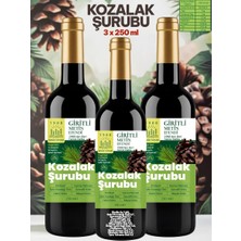 3 Şişe Kozak Bergama Vakfı Giritli Metin Efendi Kozalak Şurubu 3 x 250 ml