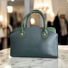 Valvic Hakiki Deri Şık 3 Ayrı Bölmeli Günluk Klasik Çanta