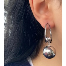 Linda Shop gümüş Renk Top Figürlü Çelik Küpe (Çift)
