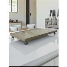 Özbience Şık 36X18 Porselen Sunumluk, Metal Ayaklı, Estetik ve Dayanıklı