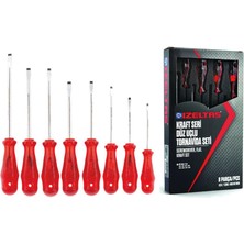 İzeltaş Izeltaş Kraft Seri Düz Uçlu Tornavida Seti 8 Parça - 4100008108