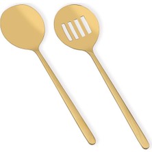 Özbience Gold Renkli 2 Parça Servis Seti, Şık ve Kullanışlı Tasarım