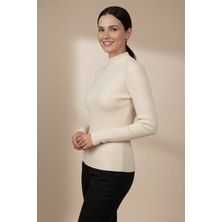 Libas Verda Kadın Bej Balıkçı Yaka Bluz