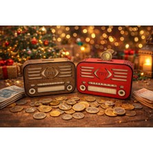 Seymen Bıçakçılık 2’li Nostaljik Radyo Tasarımlı Kumbara | Dekoratif Para Biriktirme Seti