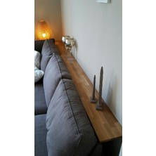 Yggdrasil Home Decor Doğal Ahşap Koltuk Arkası Konsol | USB & Type-C Girişli