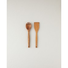 Özbience Doğal Ahşap Iroco 2'li Servis Seti, Zarif ve Şık Sunumlar Için