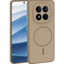 Maks Technology Redmi Note 15 4g Kılıf M-Safe Şarj Özellikli Mkst Tea Kapak - Gold