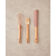 Özbience Silikon 3 Parça Hazırlık Seti, 23-30.5 Cm, Bej Renk