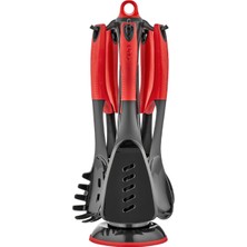 Özbience 6 Parça Teflon Servis ve Pişirme Seti, Kepçe, Kevgir, Spatula, Makarna Kepçesi