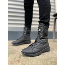 Zapatos JY799 Verton Bağcıklı Ortopedik Taban Erkek Askeri Bot Cilt Siyah Suya Dayanıklı