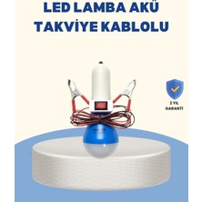 Değirmen Grup Timsah Kıskaçlı 12V LED Ampul Kamp ve Acil Durum Lambası - Lisinya