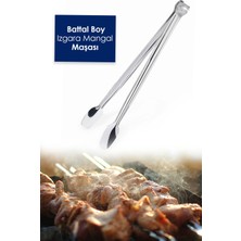 Özbience Yüksek Kaliteli Paslanmaz Çelik Büyük Boy Izgara Mangal Maşası