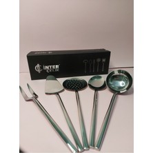 Özbience Modern 5 Parça Çelik Servis Takımı, Şık ve Dayanıklı Iç Tasarım