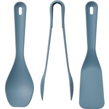 Özbience Koyu Gri-Mavi 3 Parça Mutfak Gereçleri Seti, Fonksiyonel ve Şık Kullanım