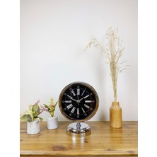 SHC4200 Krom Metal Roma Rakamlı Masa Saati 25×20 cm