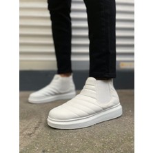 Zapatos JY205 Boston Bağcıksız Ortopedik Taban Cilt Erkek Spor Bot Cbt - Beyaz