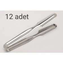 Özbience Paslanmaz Çelik Buz Maşası, 12'li, 16 Cm, Pratik ve Dayanıklı.