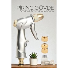 Marsilyan Tamamı Metal Yüksek Basınçlı Ayarlanabilir Bahçe/oto Yıkama Tabancası Nozul