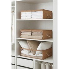 Rek Home 3 Adet Pencereli Baza Altı Yastık Yorgan Kazak Hurcu / 60X45X15