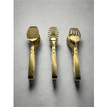 Özbience Paslanmaz Çelik Salata, Makarna ve Pasta Servis Maşası Seti