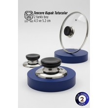 Transformacion Bianca Serisi 2’li Paslanmaz Çelik Lüks Tencere Kapağı Tutucu Seti - 4.3 - 5.2 cm Universal