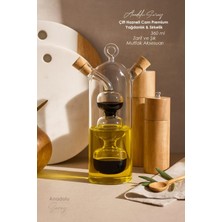 Özbience Çift Hazneli Cam Yağdanlık ve Sirkelik, Şık ve Zarif Mutfak Aksesuarı