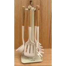 Özbience Renksiz ve Şık 6'lı Silikon Kepçe Seti, Pratik Kullanım Sağlar