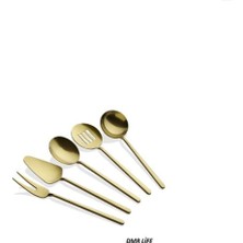 Özbience 5'li Titanyum Sos Servis Takımı, Şık ve Dayanıklı Gold Mat Tasarım