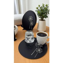 Özbience 2’li Ahşap Yuvarlak Çay ve Kahve Servis Tepsisi, 15 Cm, Şık ve Doğal