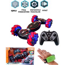 Brother Toys Uzaktan Kumandalı El Sensörlü Şarjlı Kırmızı Akrobat Araba Bilek Kontrollü Oyuncak 28 Cm.