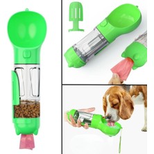 Go İthalat Taşınabilir Hazneli Mama Kaplı ,kaka Poşetli Kedi,köpek SULUĞU-300ML (5473)