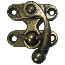 Skygo Kancalı Yay Gözü, Ahşap Kutu Klipsi - Küçük, Antik, 1 Adet