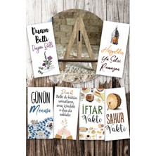 Özbience Ramazan Temalı 6'lı Sunum Kart Seti ve Ayaklık Hediye