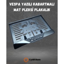 Vespa Kabartmalı Motosiklet Pleksi Plakalık Altı Dayanıklı Mat ve Parlak Pleksi Özel ÜRETIM(15X25 Cm) Cybill Store