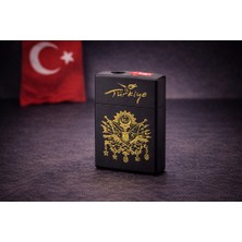 Zeflazer Kişiye Özel Osmanlı Tuğralı Çakmak Metal Siyah