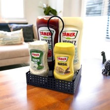 Özbience Metal Sosluk ve Yağlık Standı, Şık ve Pratik Masa Düzenleyici