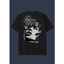 The Granch Falling Love-Premium Kalite Oversize Sırt Baskılı %100 Pamuk Tişört / T-Shirt