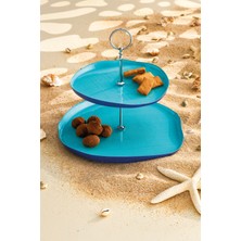 Özbience Cam Katlı Kurabiyelik, 28 cm ve 21 Cm, Şık ve Kullanışlı Tasarım