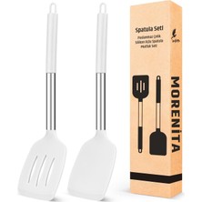 Özbience 2 Parça Isıya Dayanıklı Silikon Yanmaz Servis Seti, Vanilya