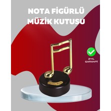 Değirmen Grup Altın Nota Figürlü Dönen Müzik Kutusu Dekoratif Music Box - Lisinya