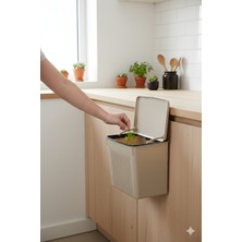 Ny Home Askılı Fonksiyonel Çöp Kutusu 8lt.krem